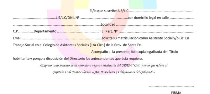 Formulario de inscripción para matriculación disponible en la web.