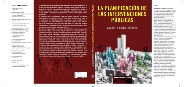 La planificación de las Intervenciones Públicas – Córdoba A.
