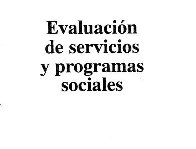 Evaluación de Servicios Sociales-Ander Egg y Aguilar