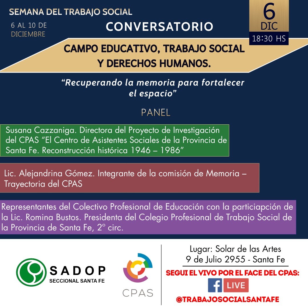 Conversatorio: Campo Educativo, Trabajo Social y Derechos Humanos